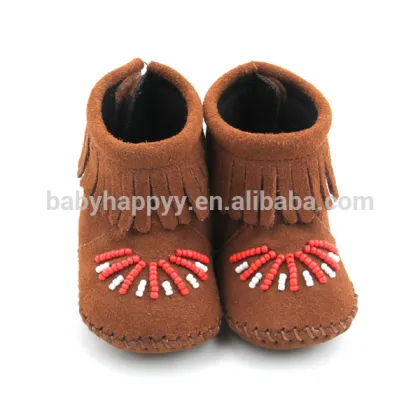 Unisex boy girl footwear boots baby snow genuine leather boots