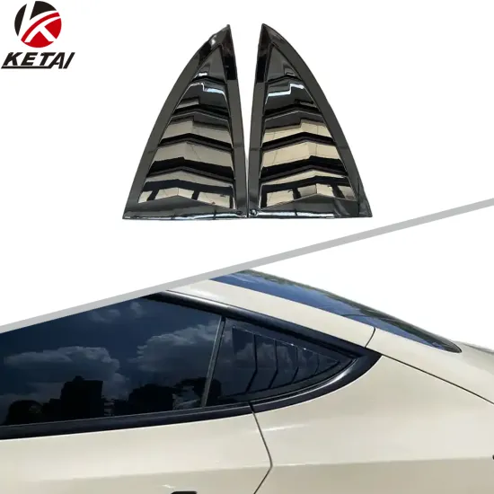 Gloss Black Quarter Style Side Window Louvers for Tesla Model 3