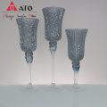 Customized New Type Luxury Creative Cheap Glass Candlestick