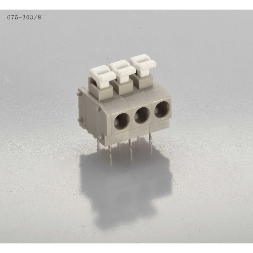 Small PA66 housing PCB push wire connector