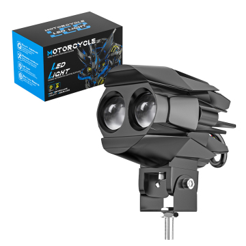 White Yellow High Low Beam Dual Color LED Motorcycle Fog Lights