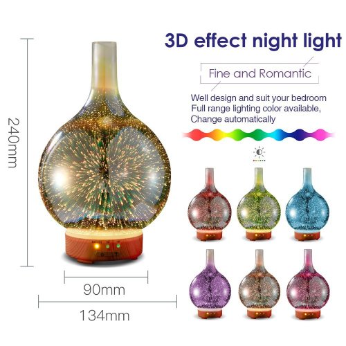 2018 3D Glass Aromatherapy Ultrasonic Aroma Diffuser 100ml