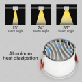 Innenaluminium -Spotlight runde Decke LED Downlight