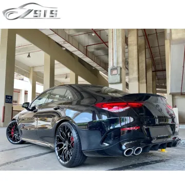 W118 CLA45 Rear Diffuser Fit for CLA Class W118 C118 2021 - Sport Black Lip Diffuser for CLA