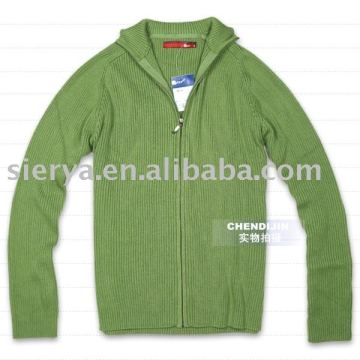 men's cotton cardign sweater with zipper