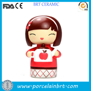 Favorable home decor smile ceramic giftware Girl Doll