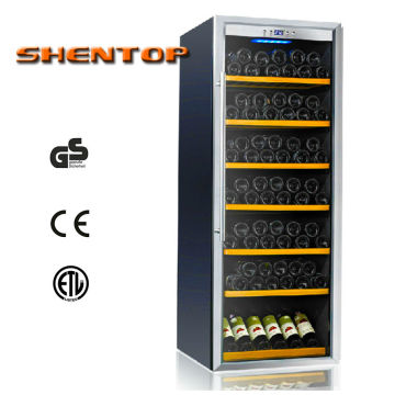 150-bottle led wine cooler with steel handle CE CB RoHS GS approval STH-S137