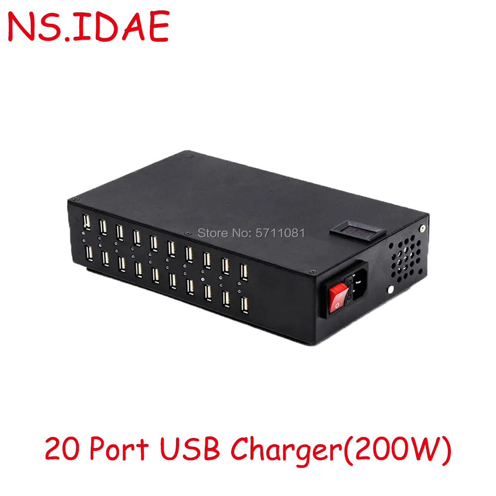 20-poorts 100W USB-oplaadstation voor meerdere apparaten