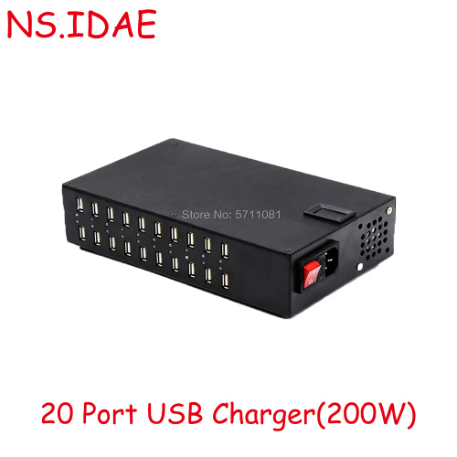 Station de charge USB 100W de 20 ports pour plusieurs appareils