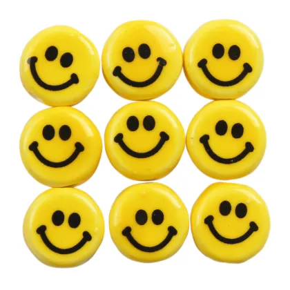 DIY Ceramic Beads Yellow Smiling Beads 10MM