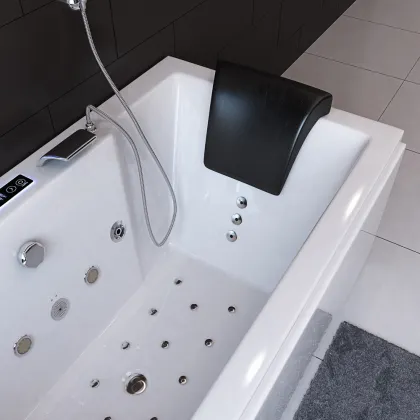 Modern Acrylic Whirlpool Bathtub with Pillows and Jets