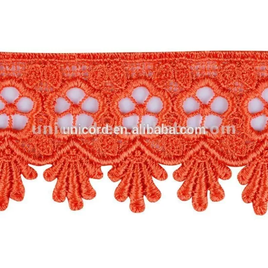 2017 hot sale 100% cotton chemical lace for garment