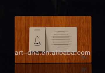 Wall switch door bell with buzzer