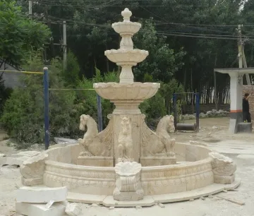 Large Outdoor European Style Horse marble fountain