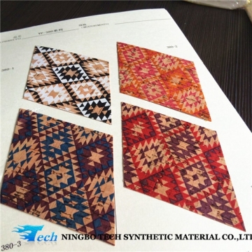 2016 new chinese wall paper natural cork leather fabric