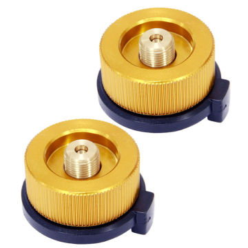 Outdoor Camping Gas Stove Connector: Burner Conversion Head for Long to Flat Tank Gas Bottle Adapter