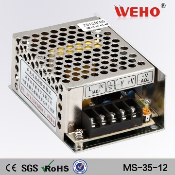 35w ms series single output mini size ac/dc power supply 12v 3a