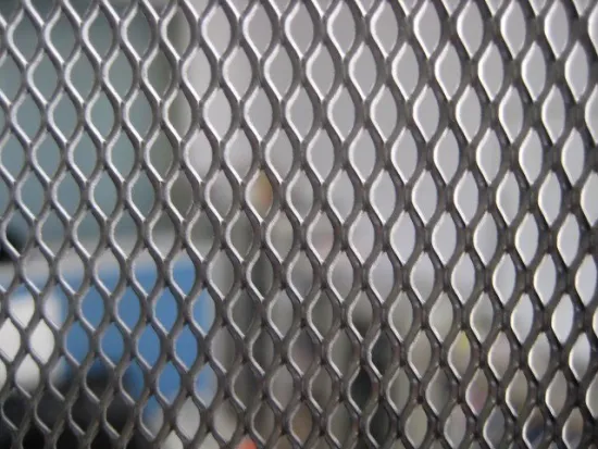 Black painted expanded metal mesh