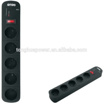 schuko plug with switch with eu 2 pin plug with surge protector /electrical surge socket german with surge protector
