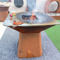 Garden Party Rusty Corten Steel Metal Barbecue