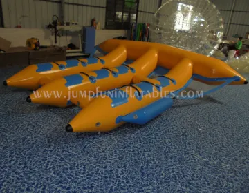 0.9mm PVC inflatable flying fish 9 passenger inflatable flyfish 3 tubes banana boat for 9 persons