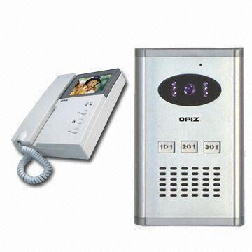 Color Video Intercom System Kit with Power Indicator for 1 to 6 Apartments
