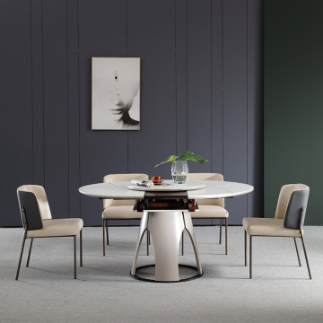Luxury Nordic Kitchen Furniture MDF wooden Modern Dinning Room Dining Table Sets And 4 6 Chair Dining Room Sets