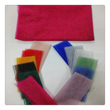 Glitter Applique koronkowy tkanina z siatki biały tiul tkanin do szerokiej sukienki z siatki