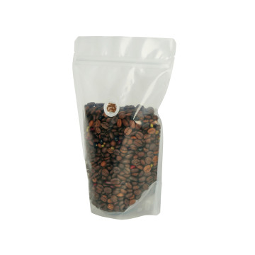 Sac de grain de café à fond plat entier 150g 250g