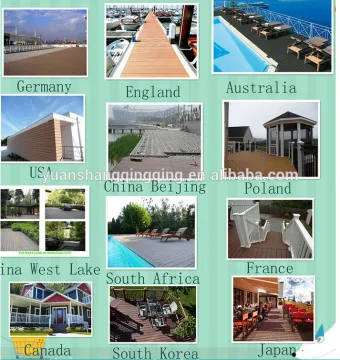 Artificial outdoor wood plastic composite decking