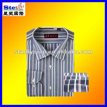 men's dress shirt business shirt stripe cowboy cotton shirts(ST-SH09)