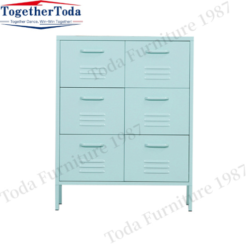 Six-drawer metal lockers Home cabinets Bedroom nightstands