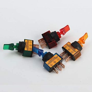 Waterproof 2 Position SPST On-Off Toggle Switch 20A 12VDC 3 Pins Terminals ASW-14D