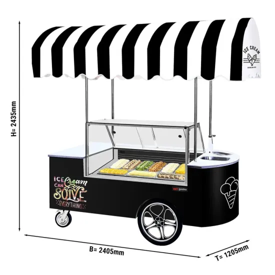 High Quality Tricycle Ice Cream Cart/Gelato Carts/Ice Cream Street Food Vending Cart