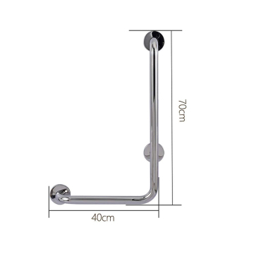 Stainless Steel L-Shaped Handrail and Towel Bar for Child Safety in the Shower