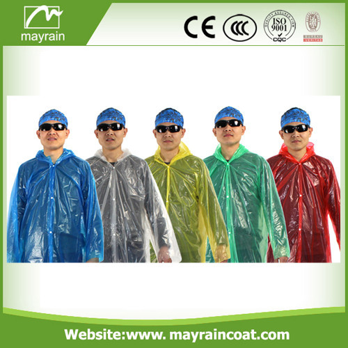 Adult PE Disposable Raincoat