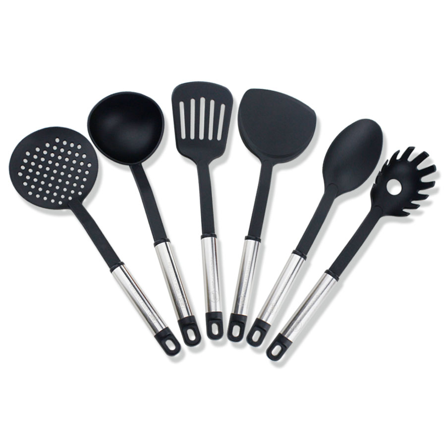 Set di utensili da cucina in nylon con 6 utensili da cucina