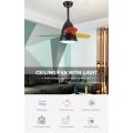Ventilateur de plafond à éclairage tricolore LED suspendu à la maison