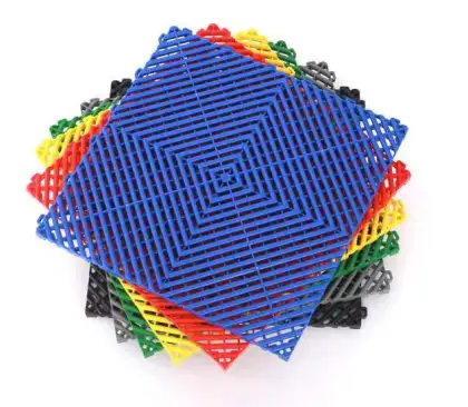 Anti Slip Car Wash Plastic PP PVC Interlocking Garage Floor Tile for Car Parking Car wash Garage Flooring pp plastic flooring