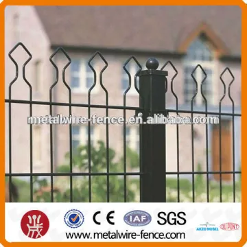 Powder coated double wire arch fence panel