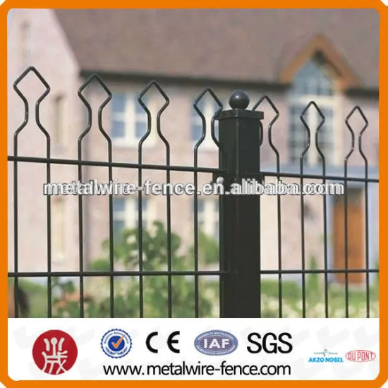 Powder coated double wire arch fence panel