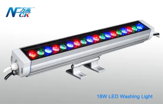 High Power 18w Ip65 Rgb 30°led Wall Washing Light With 18pcs Led