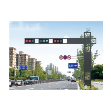 Galvanized steel traffic signal lighting pole