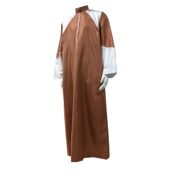 Vestido Maxi Islâmico Masculino Árabe Muçulmano Kaftan Jalabiya