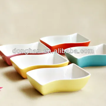wave shape ceramic bakeware cake plate