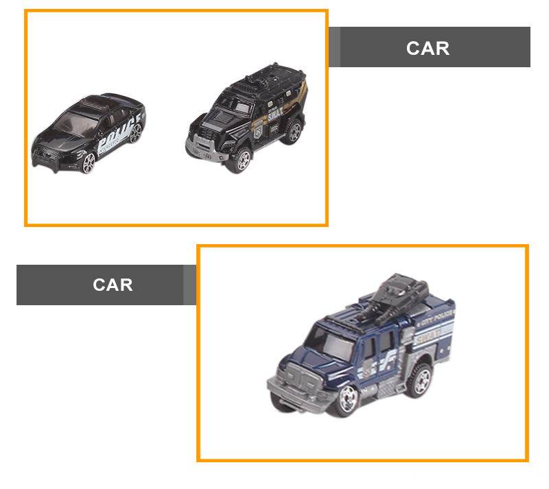 Police alloy toy diecast model car