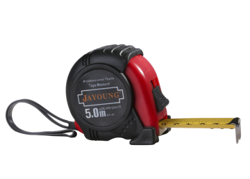 5m/25mm heavy use measuring tape rubber coatting