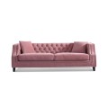 Moderne roze fluwelen knop getuft sofa