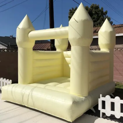 White Commercial Wedding Bouncy Castle: Inflatable PVC Trampoline Jumping Castle