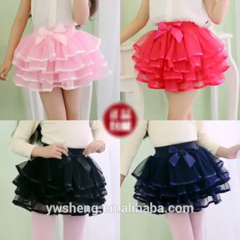 2016 Wholesale solid color factory directly cupcake dress hot sale beautiflul girl's short tutu skirt